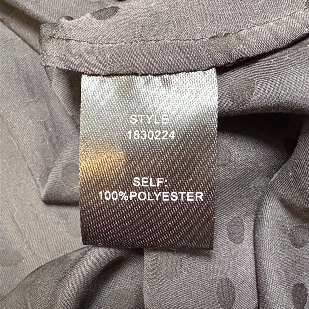 Current Air Black Tie-Front Sheer Blouse - Picture 10 of 11